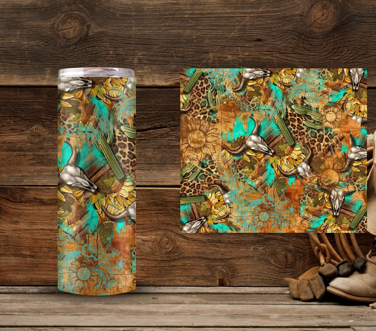 Bullskulls and sunflowers DIGITAL DOWNLOAD ONLY