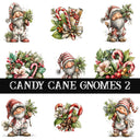 Candy Cane Gnomes Collection UV DTF Decal Sheets 7 Design sheets