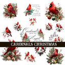 Cardinals Christmas UV DTF Decal Sheets
