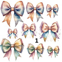 Celestial Coquette Bows UV DTF Decal accent Sheet 10x10 sheet 3 designs