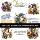 Chasing Sunshine Hummingbirds UV DTF Decal sheet