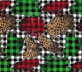 Checkered Xmas Adhesive Vinyl Wrap