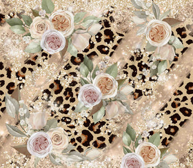 Cheetah Roses Adhesive Vinyl Wrap