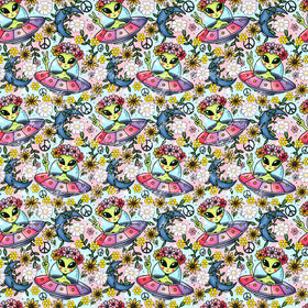 Floral Alien 12x12 sheet Adhesive vinyl