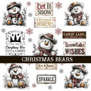 Christmas Bears UV DTF Decal Sheets