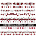 Christmas Garland and Lights Collection UV DTF Decal Sheets 7 Design sheets