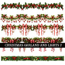 Christmas Garland and Lights Collection UV DTF Decal Sheets 7 Design sheets