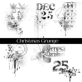 Christmas Grunge UV DTF Decal Sheet
