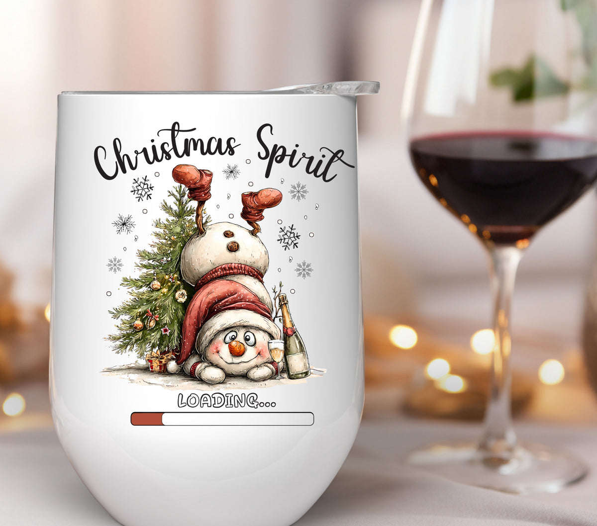 Christmas spirit snowman UV DTF Decals