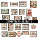 Christmas Stamp Collection UV DTF Decal Sheets 6 Design sheets