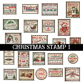 Christmas Stamp Collection UV DTF Decal Sheets 6 Design sheets