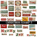 Christmas Stamp Collection UV DTF Decal Sheets 6 Design sheets
