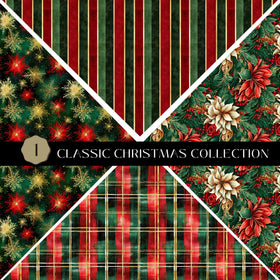 Classic Christmas precut Vsplit 12x12 vinyl sheet 2 Designs