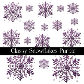 Classy Snowflakes Decal sheets- 7 Color Options
