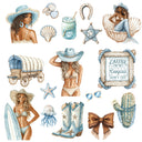 Coastal Cowgirl UV DTF Decal Sheets- 6 Design Options