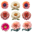 Colored Daisies UV DTF Decal accent Sheet 10x10