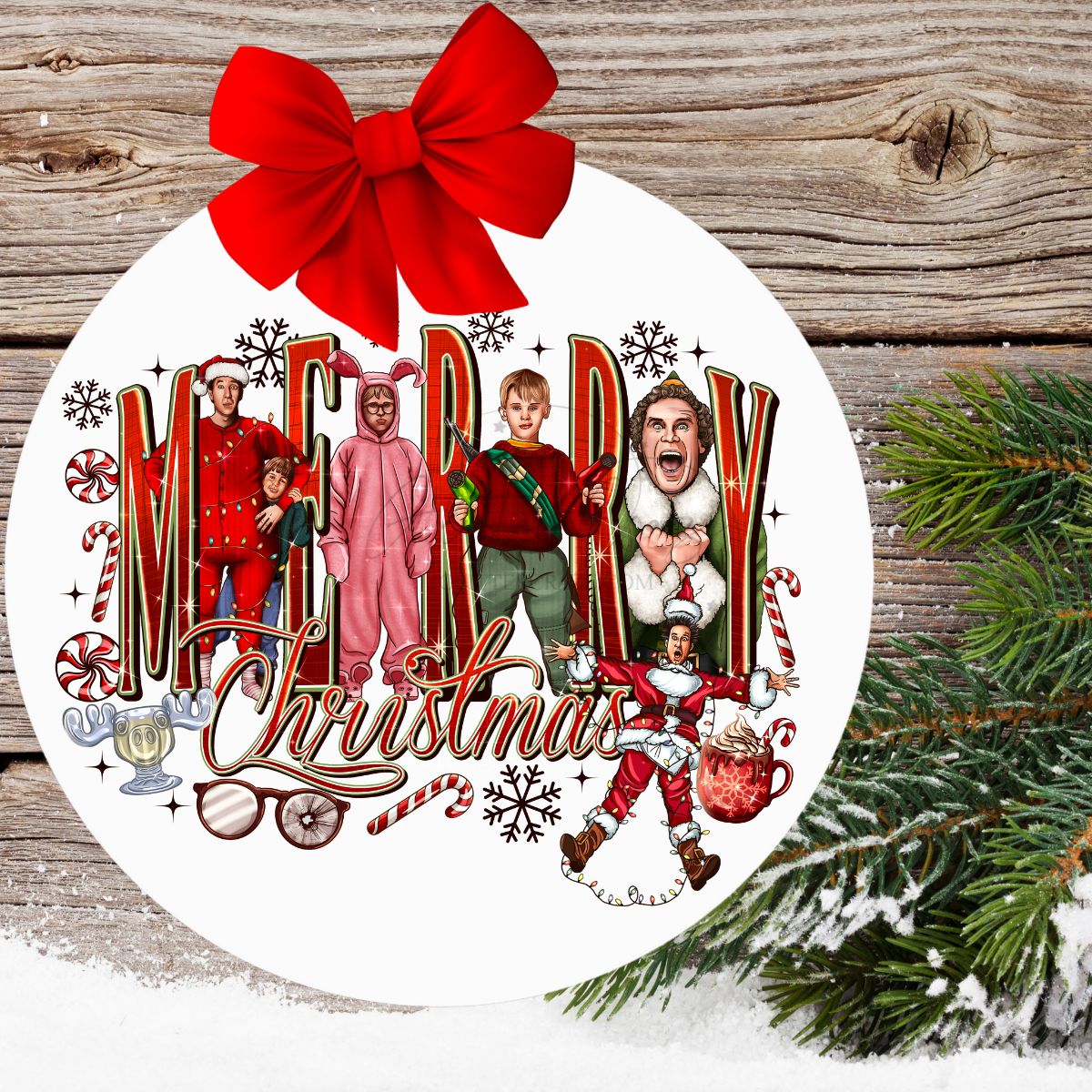 Merry Christmas Squad UV DTF for signs