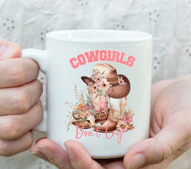 Cowgirls don't cry UV DTF Decal