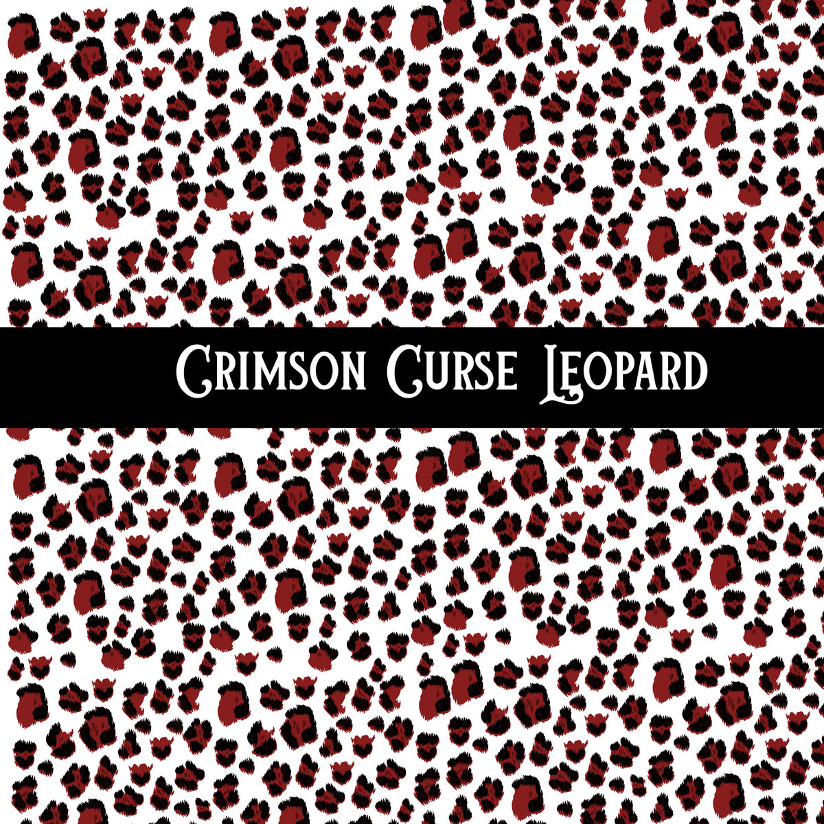 Crimson Curse Leopard UV DTF Decal sheet