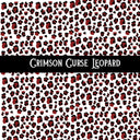 Crimson Curse Leopard UV DTF Decal sheet