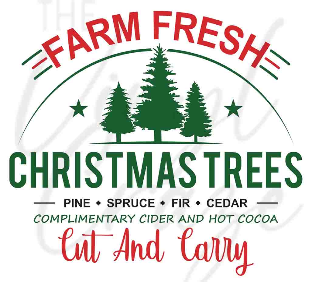 Christmas Tree Farm 12 x 12, Wrap and Decal JPEG Download