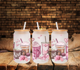 Coffee Love uv dtf 16oz libbey wrap