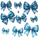 Denim Coquette Bows UV DTF Decal accent Sheet 10x10 sheet 3 designs