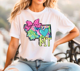 Montana Doodle Map DTF Transfers
