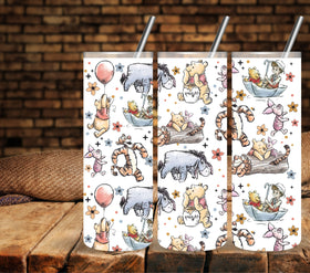 All things Pooh UV DTF tumbler wraps 20oz