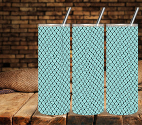 Fish Net Black UV DTF tumbler wraps 20oz