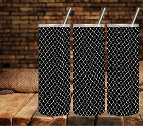 Fish Net White UV DTF tumbler wraps 20oz