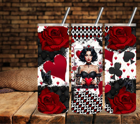 Queen of Hearts Vinyl tumbler wraps