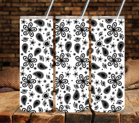 Bandana Floral UV DTF tumbler wraps