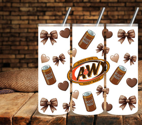 Root Beer UV DTF tumbler wraps 20oz