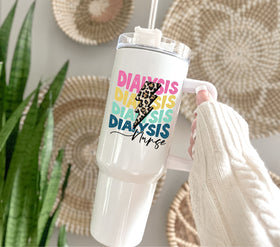 Dialysis Nurse Leopard UV DTF Decals