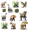 Dinosaur Decal Sheet #2 UV DTF Decal accent Sheet 10x10
