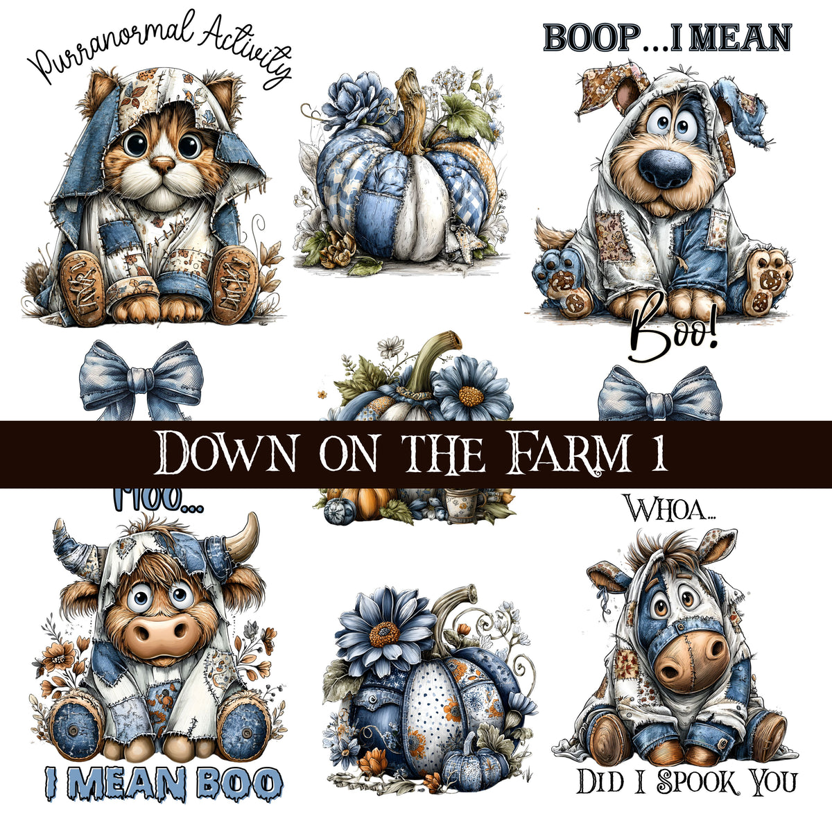 Down on the farm UV DTF Decal Sheets 2 Designs