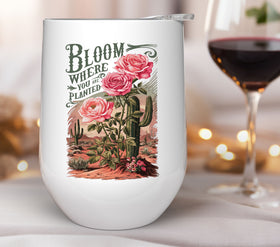 Bloom where you are planted cactus UV DTF Decals