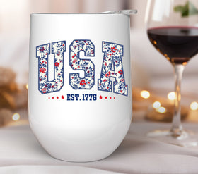 USA floral UV DTF Decals
