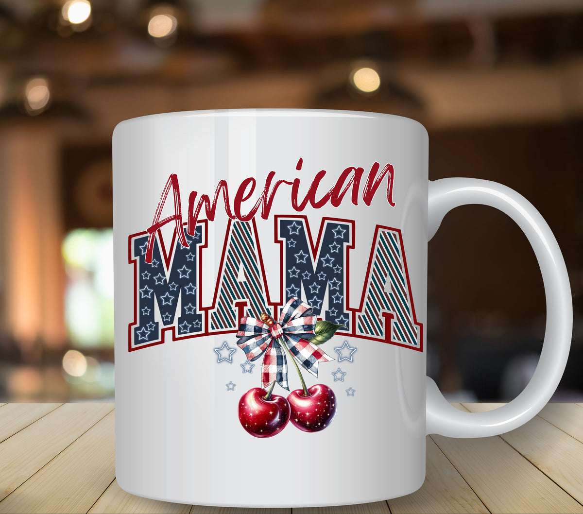 American Mama Bow UV DTF Decals