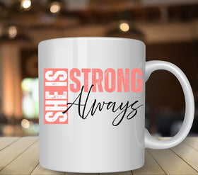 She is strong Always Coral UV DTF Decals