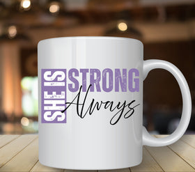 She is strong Always Purple UV DTF Decals