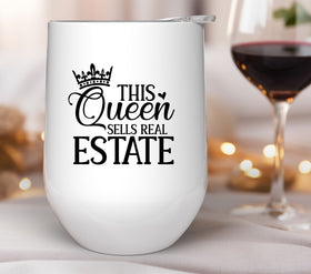 This Queen sells real estate UV DTF Decals