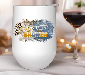 Beautifully Broken Daisies and Denim UV DTF Decals