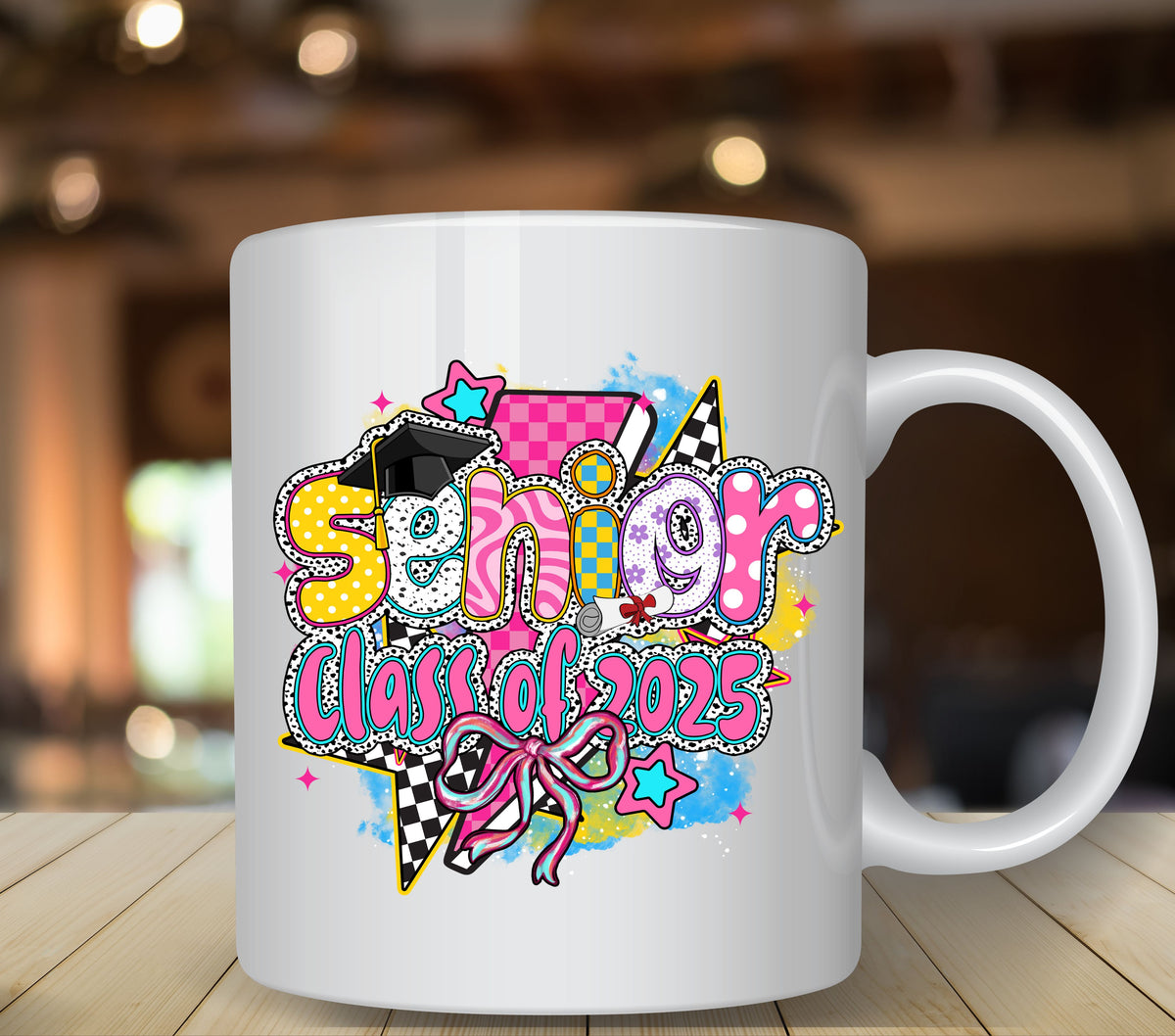 Class of  2025 neon UV DTF Decals