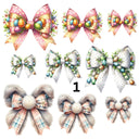 Easter Coquette Bows UV DTF Decal accent Sheet 10x10 sheet 6 designs