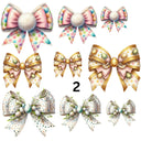 Easter Coquette Bows UV DTF Decal accent Sheet 10x10 sheet 6 designs