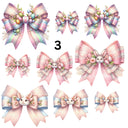 Easter Coquette Bows UV DTF Decal accent Sheet 10x10 sheet 6 designs