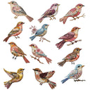 Embroidered birds UV DTF Decal sheet