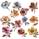 Embroidered Flowers UV DTF Decal sheet